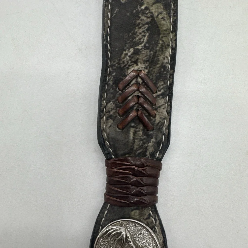 Nocona Western‎ Boys Belt Leather  Brown Camo N44190222 Size 20